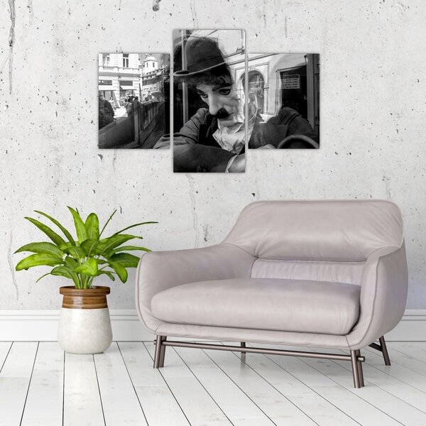 Slika - Charles Chaplin v Pragi (90x60 cm)