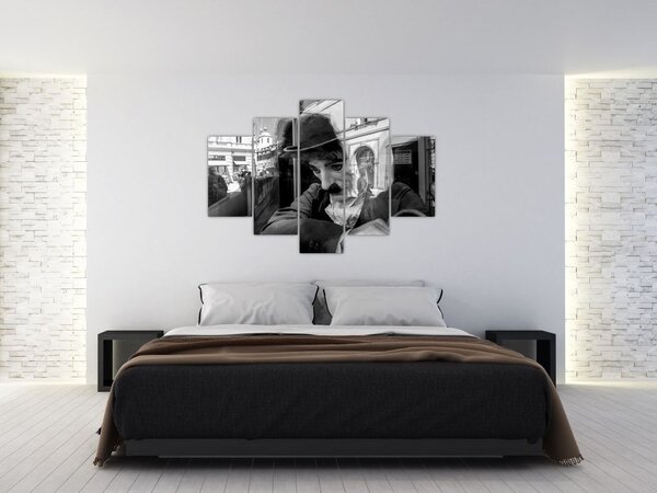 Slika - Charles Chaplin v Pragi (150x105 cm)