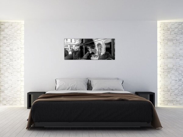 Slika - Charles Chaplin v Pragi (120x50 cm)