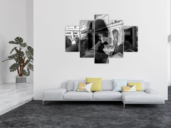 Slika - Charles Chaplin v Pragi (150x105 cm)