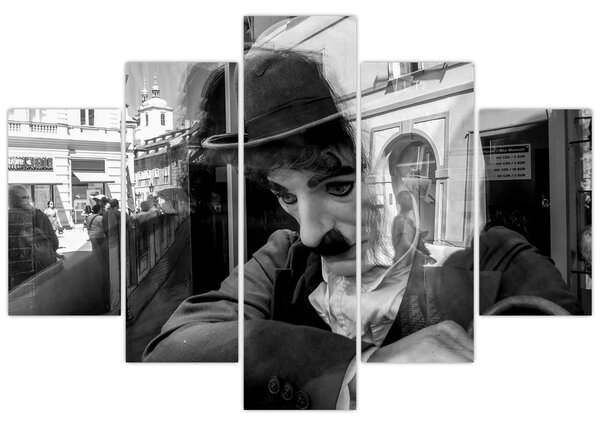 Slika - Charles Chaplin v Pragi (150x105 cm)