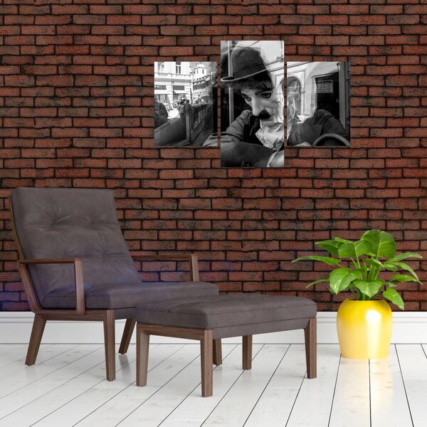 Slika - Charles Chaplin v Pragi (90x60 cm)
