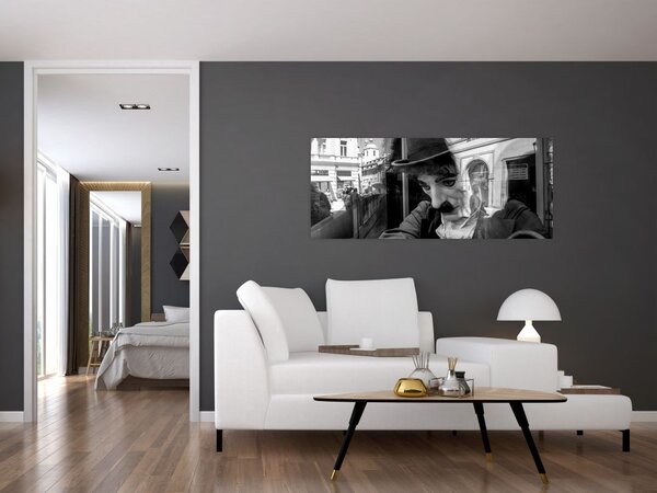 Slika - Charles Chaplin v Pragi (120x50 cm)