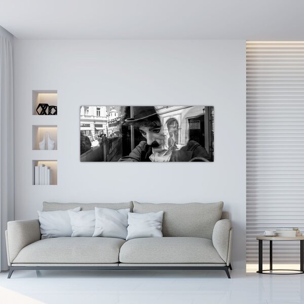 Slika - Charles Chaplin v Pragi (120x50 cm)