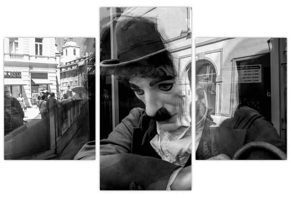 Slika - Charles Chaplin v Pragi (90x60 cm)