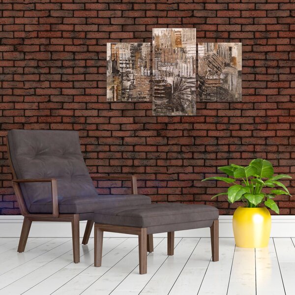 Slika - Abstrakcija v rjavih tonih (90x60 cm)
