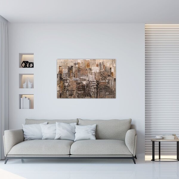 Slika - Abstrakcija v rjavih tonih (90x60 cm)