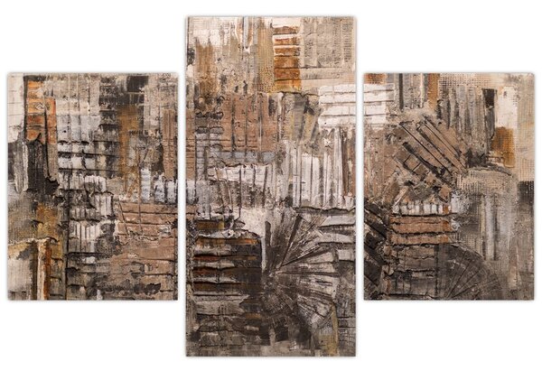 Slika - Abstrakcija v rjavih tonih (90x60 cm)
