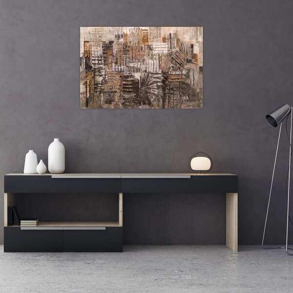 Slika - Abstrakcija v rjavih tonih (90x60 cm)