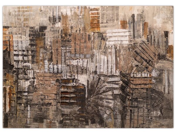 Slika - Abstrakcija v rjavih tonih (70x50 cm)