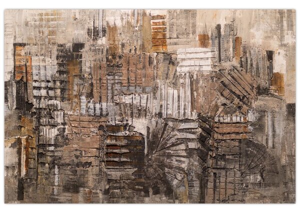 Slika - Abstrakcija v rjavih tonih (90x60 cm)