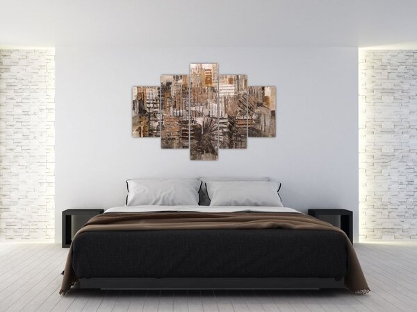 Slika - Abstrakcija v rjavih tonih (150x105 cm)
