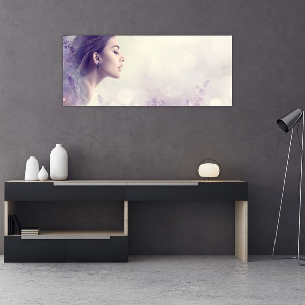 Slika ženske s sivko (120x50 cm)