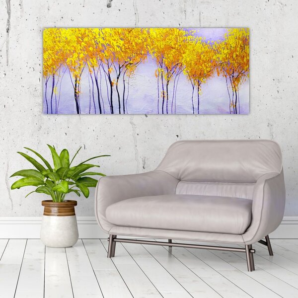 Slika rumenih dreves (120x50 cm)