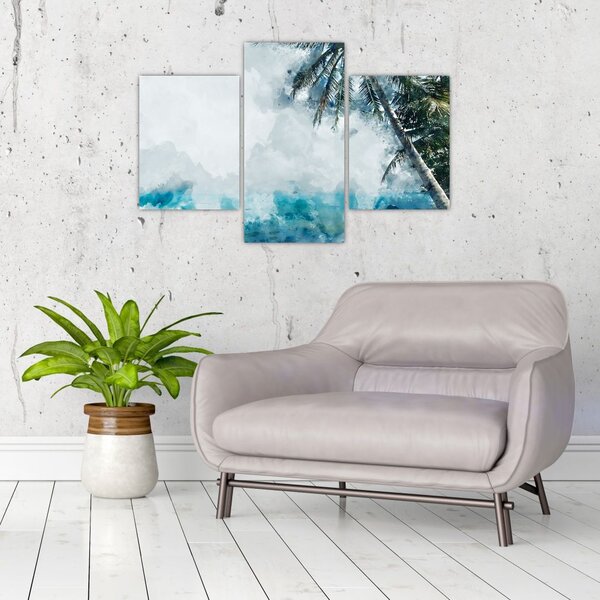Slika palme nad morjem (90x60 cm)