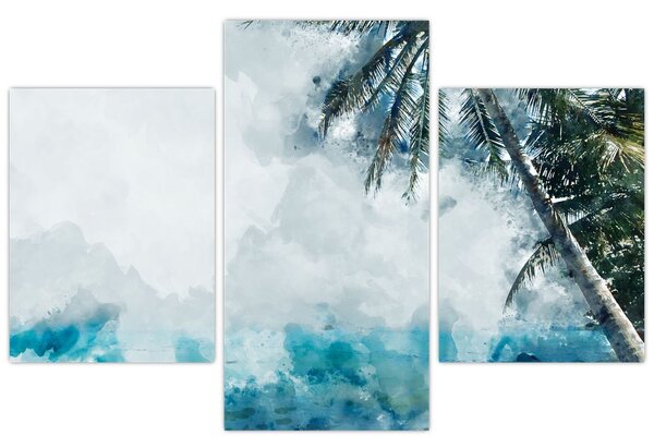 Slika palme nad morjem (90x60 cm)