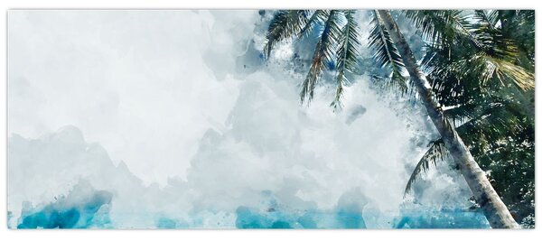 Slika palme nad morjem (120x50 cm)