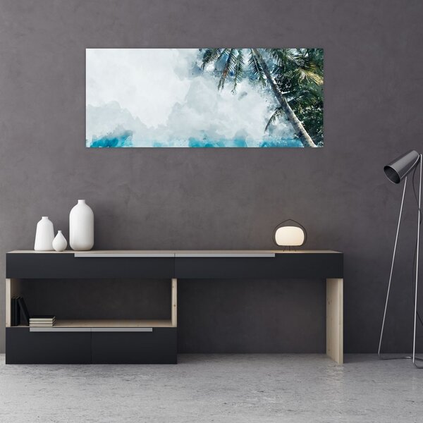 Slika palme nad morjem (120x50 cm)