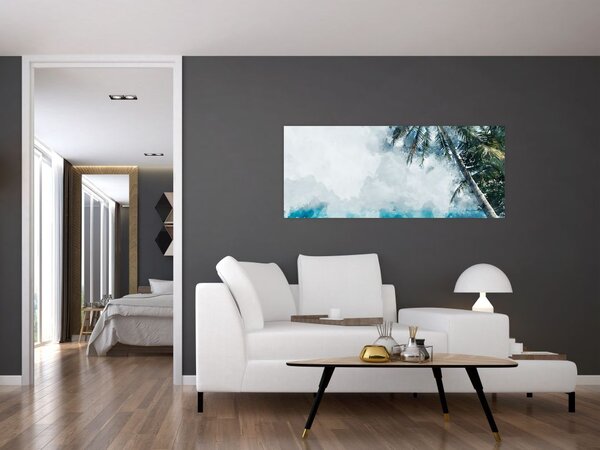Slika palme nad morjem (120x50 cm)