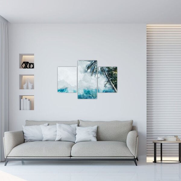 Slika palme nad morjem (90x60 cm)