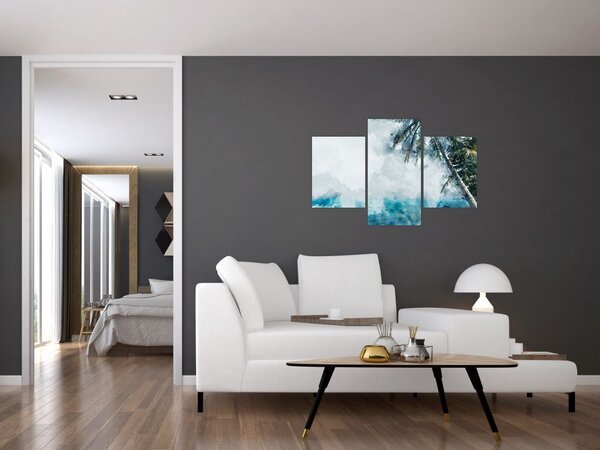 Slika palme nad morjem (90x60 cm)