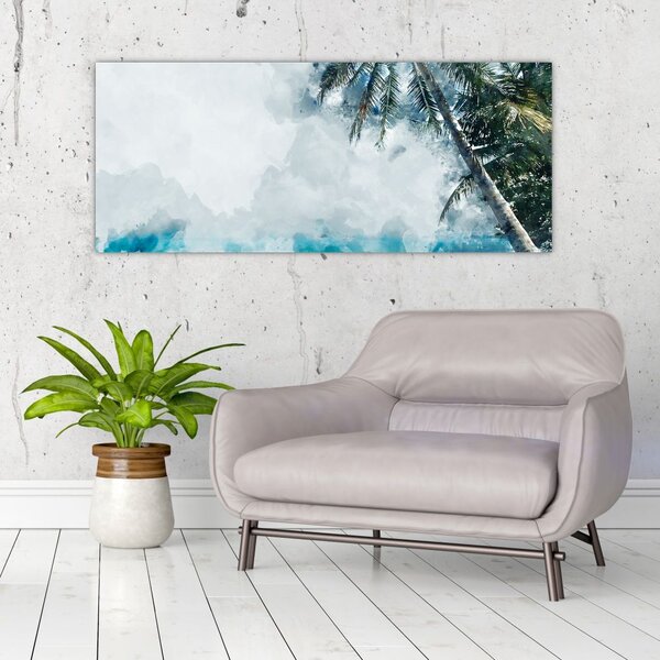 Slika palme nad morjem (120x50 cm)