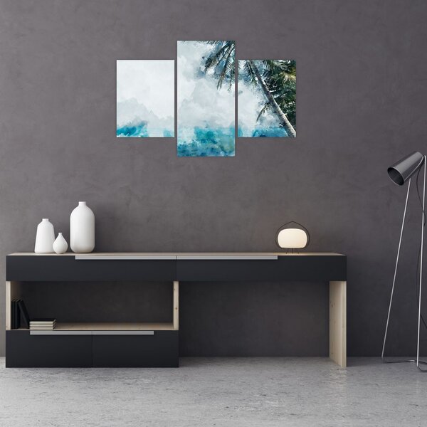 Slika palme nad morjem (90x60 cm)