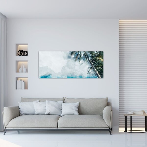 Slika palme nad morjem (120x50 cm)