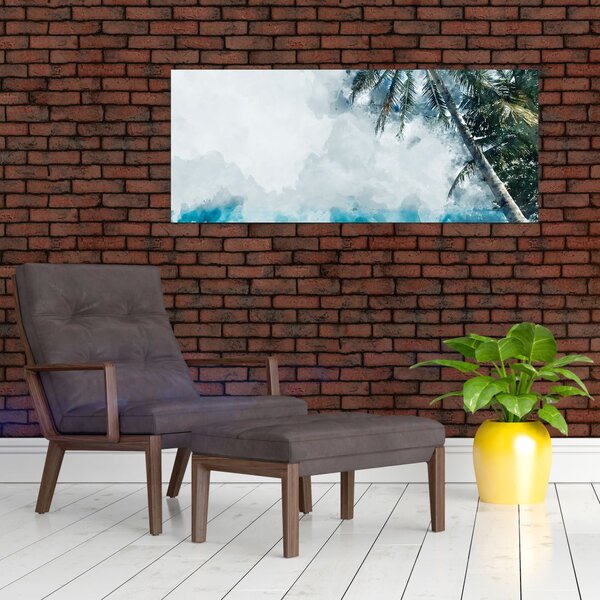 Slika palme nad morjem (120x50 cm)