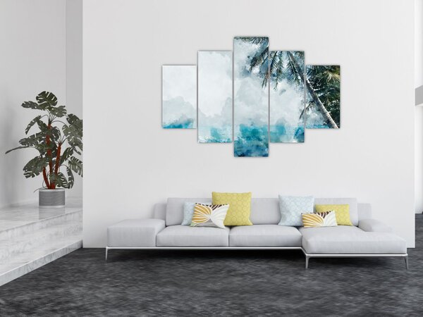 Slika palme nad morjem (150x105 cm)