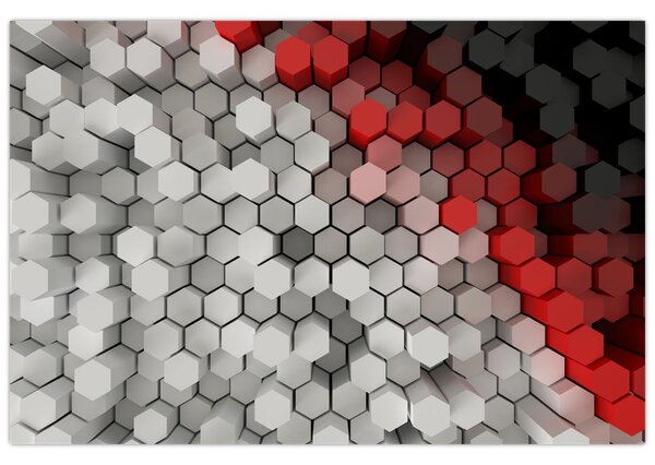 Slika - 3D šesterokotniki (90x60 cm)