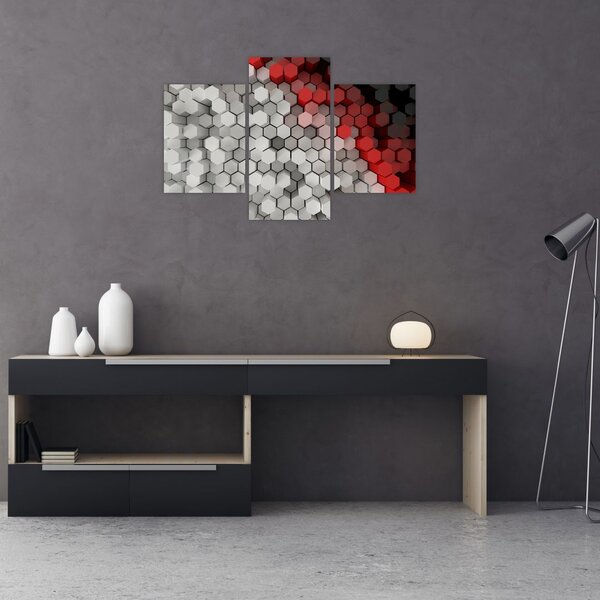 Slika - 3D šesterokotniki (90x60 cm)