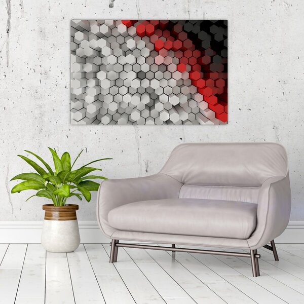 Slika - 3D šesterokotniki (90x60 cm)