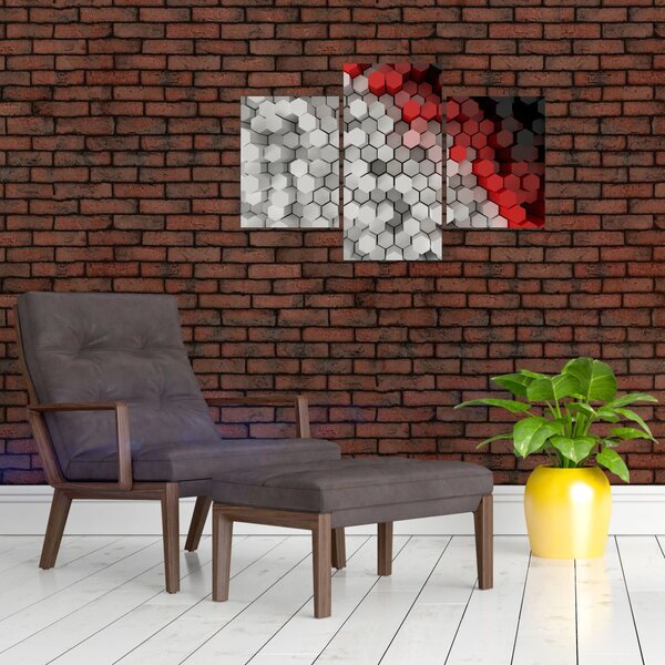 Slika - 3D šesterokotniki (90x60 cm)