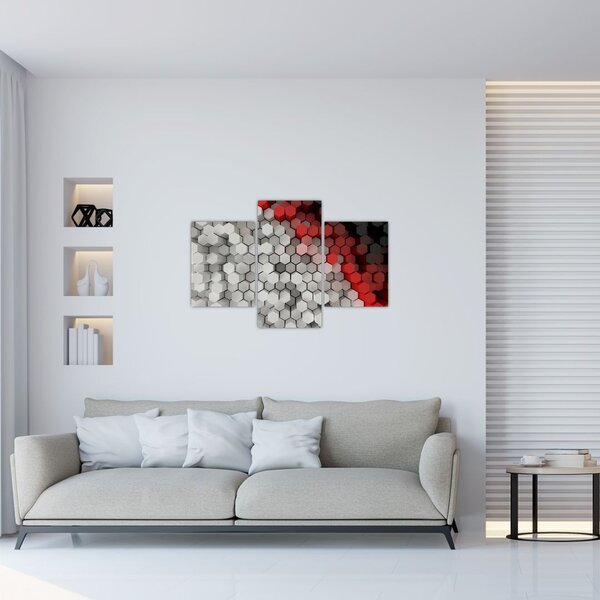 Slika - 3D šesterokotniki (90x60 cm)