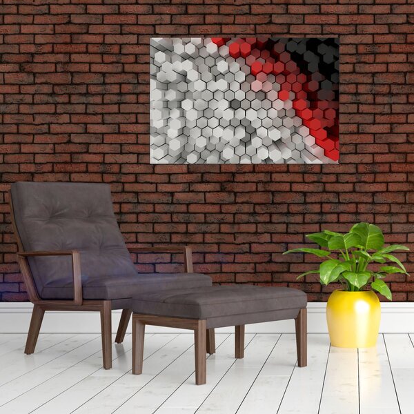 Slika - 3D šesterokotniki (90x60 cm)