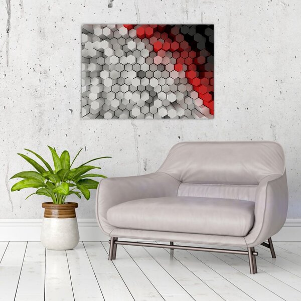 Slika - 3D šesterokotniki (70x50 cm)