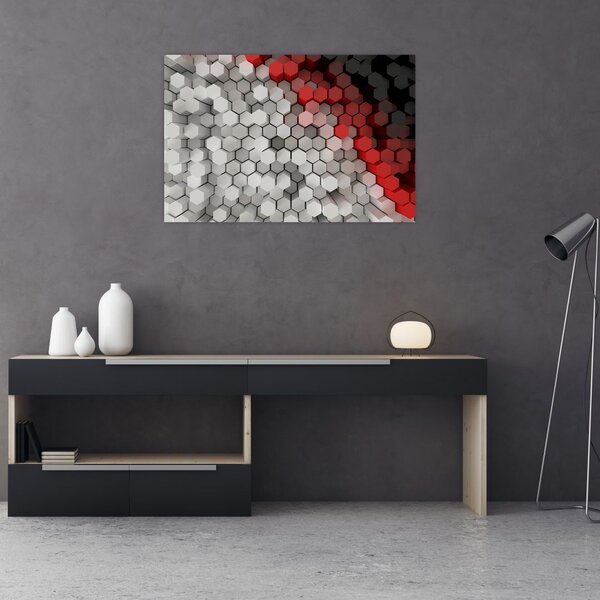 Slika - 3D šesterokotniki (90x60 cm)