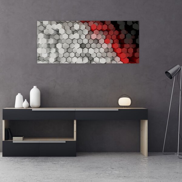 Slika - 3D šesterokotniki (120x50 cm)
