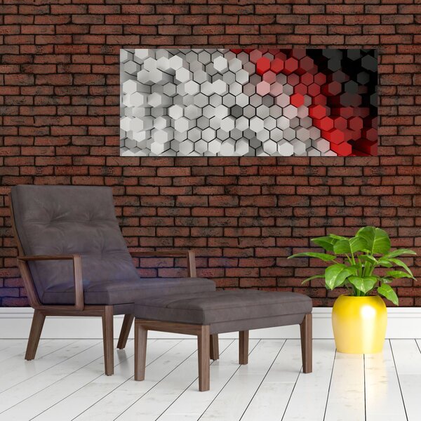 Slika - 3D šesterokotniki (120x50 cm)