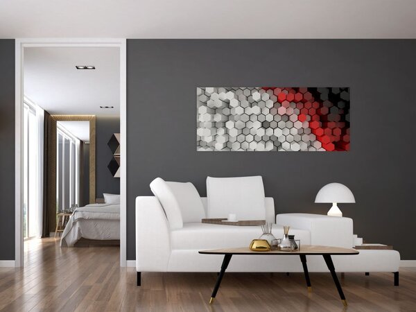 Slika - 3D šesterokotniki (120x50 cm)