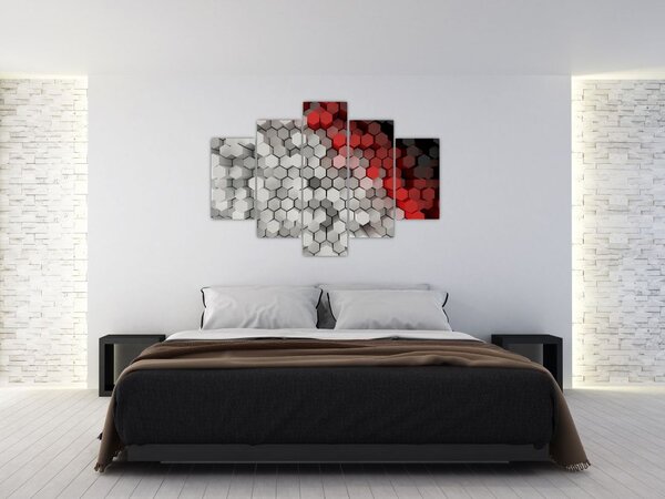 Slika - 3D šesterokotniki (150x105 cm)