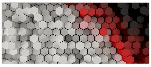 Slika - 3D šesterokotniki (120x50 cm)