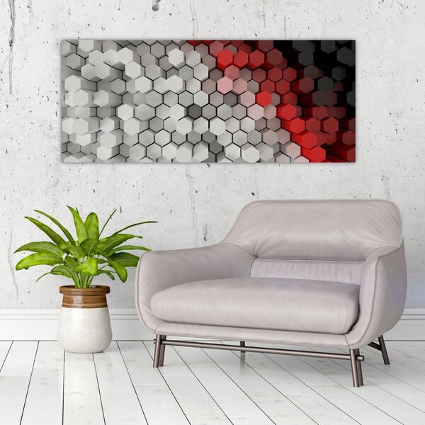 Slika - 3D šesterokotniki (120x50 cm)