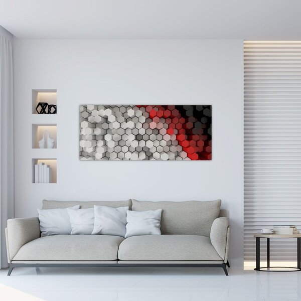 Slika - 3D šesterokotniki (120x50 cm)