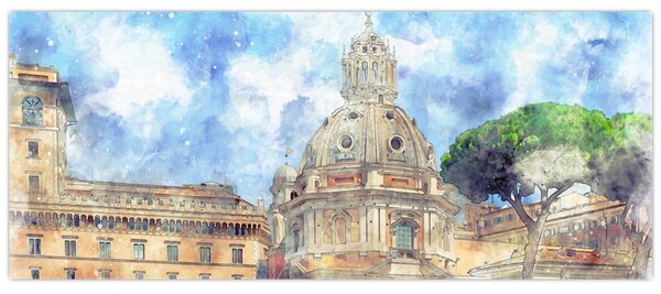 Slika - Cerkev Santa Maria di Loreto, Rim, Italija (120x50 cm)