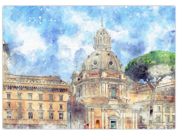 Slika - Cerkev Santa Maria di Loreto, Rim, Italija (70x50 cm)