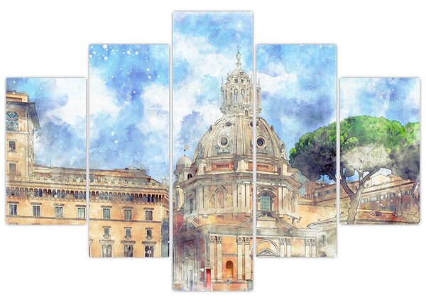 Slika - Cerkev Santa Maria di Loreto, Rim, Italija (150x105 cm)