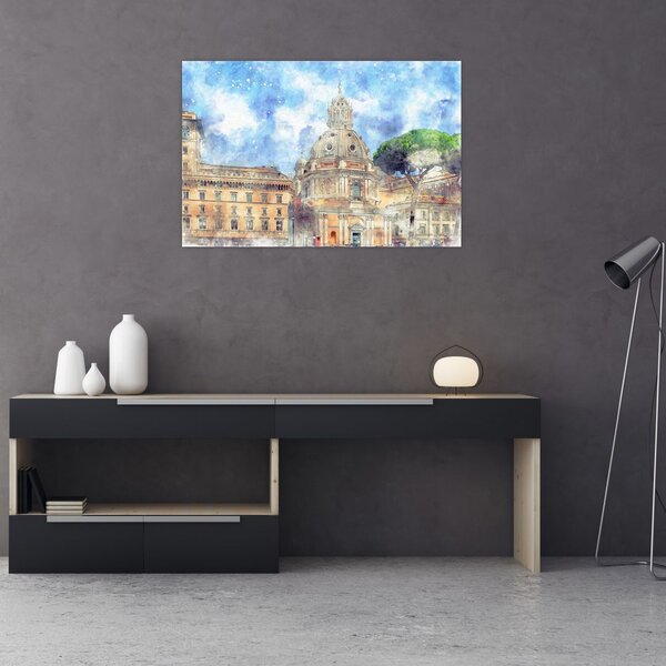 Slika - Cerkev Santa Maria di Loreto, Rim, Italija (90x60 cm)