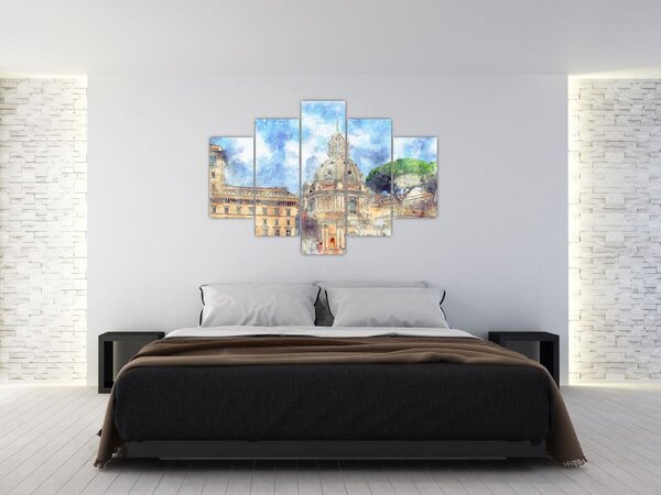 Slika - Cerkev Santa Maria di Loreto, Rim, Italija (150x105 cm)